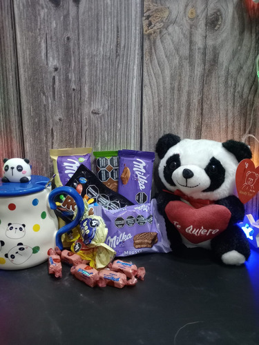 Box Caja Regalo Dulce + Golosinas +taza+ Peluche