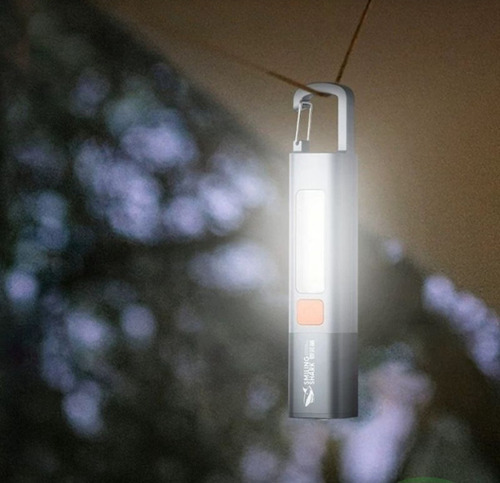 Mini Lanterna Led Recarregável Com Gancho Camping Usb