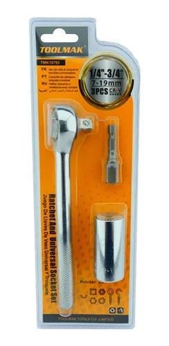 comprar Dado Universal 7 - 19mm Chicharra Adaptador Taladro 3pcs Tmk