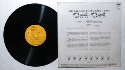 Cri Cri Mas Canciones Del Grillito Cantor Lp De Colección (Usado)