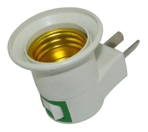 Adaptador Portalampara Con Interrupto A Enchufe