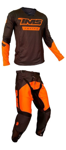 Conjunto Ims Sprint Slim Laranja/preto Motocross Promoção