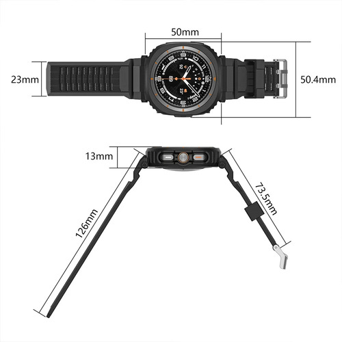 Capa De Tpu E Alça Para Samsung Galaxy Watch 7 Ultra Cor