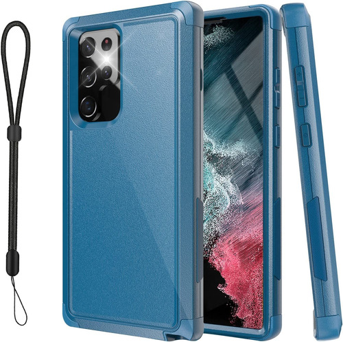 Funda Para Galaxy S22 Ultra Azul Shockproof Heavy Duty