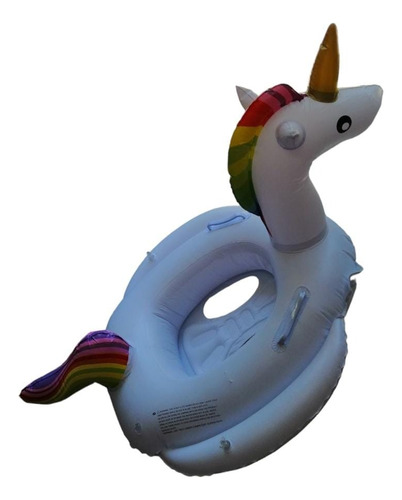 Flotador Unicornio Inflable Piscina Para Bebe 85cm Con Asas