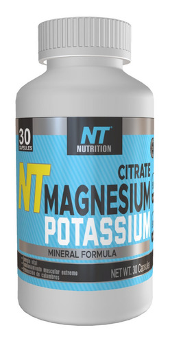 Citrato De Magnesio Y Potasio 500 Mg Por Porcion 30 Cap Nt