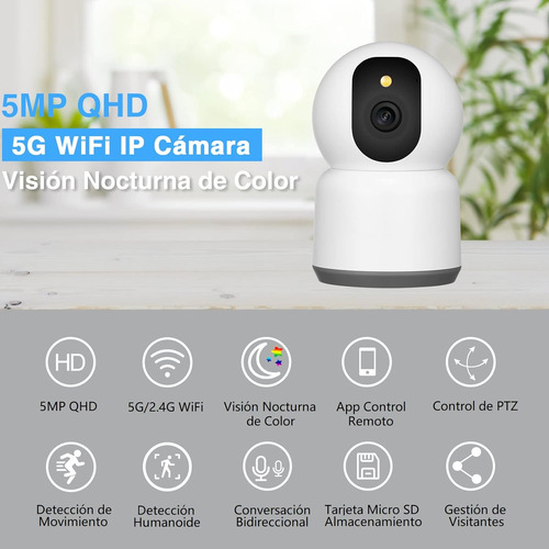 Monitor De Cámara De Seguridad Wifi Hd En Interiores