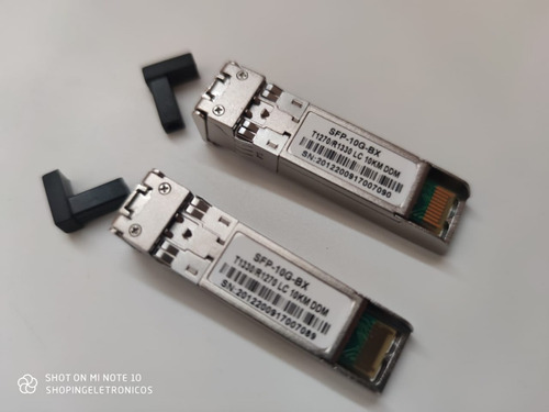 Imagem 2 de 2 de Par Modulo Sfp+ 10g 10km Lc Bidi Ddm 1270-rx1330nm