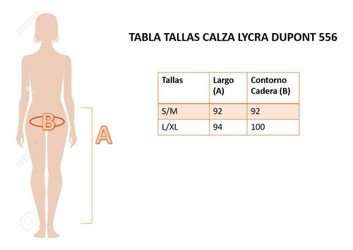 Calza Lycra Deportiva Mujer Tiro Alto Dupont