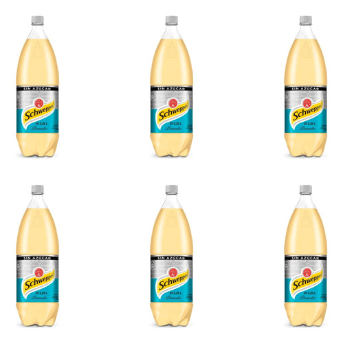 Schweppes pack 6 refresco sabor pomelo cero 2.25L