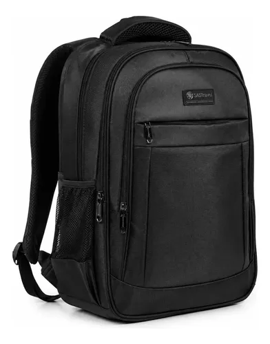 Mochila Porta Notebook Mujer Hombre Viaje Urbana Color Negro Diseño Liso