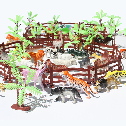 100 Piezas Animal Dinosaurio Modelo Escena Juego Juguete 