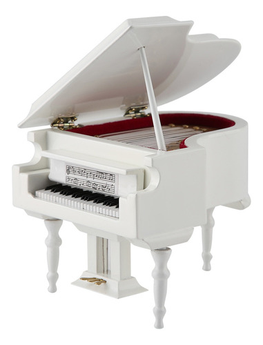 Caja Y Banco Réplica De Piano De Madera Para Instrumentos En