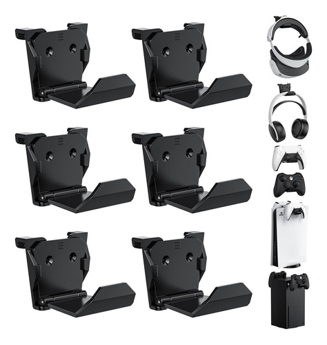 Kunsluck 6 Pack Controller Wall Mount For Ps5, Xbox, Switch 