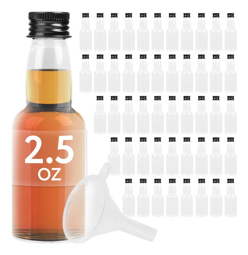 Impresa Paquete De 50 Mini Botellas De Licor De 75 Ml Y 2,5 