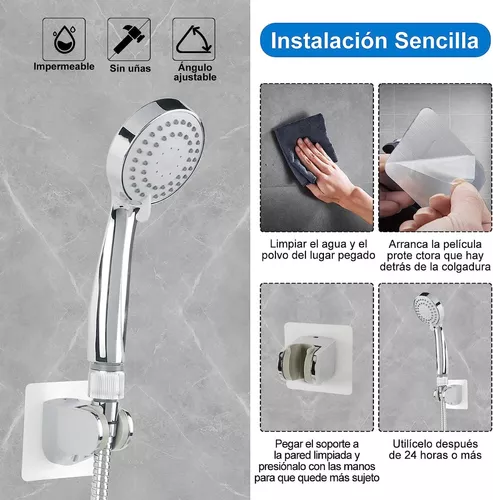 Alcachofa de ducha de mano 10 modos y manguera de 1,5 metros - Duchas de  mano de baño Alcachofa de ducha Ahorro de agua y flexible / Baja presión de  agua / Cromo