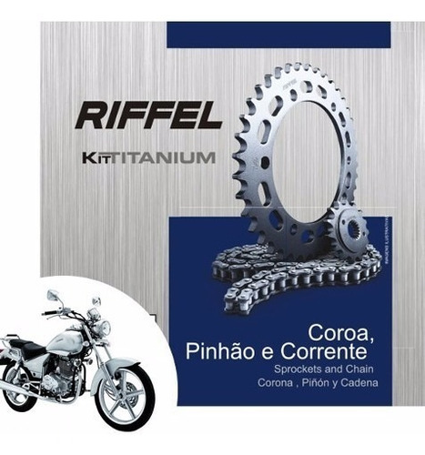 Kit Relação Riffel Titanium Para Dafra Kansas 150