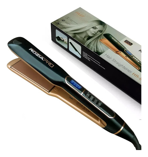 Plancha Alisador De Cabello Digital Rozia Pro 950°f Color Negro