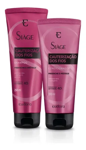 Kit Eudora Siage ​Cauterizacao Dos Fios Shampoo+condicionador