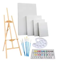 Comprar Set De Atril 1,50 + Bastidores + Pinceles + Pinturas +paleta