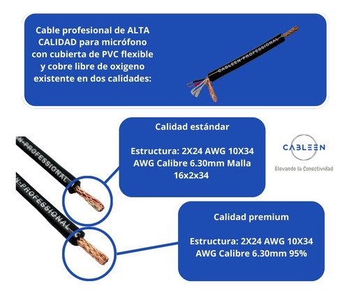 Cable Audio Profesional 3m Xlr Macho A Plug 3.5 Mm Cableen