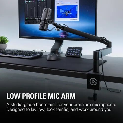 Braço Para Microfone Elgato Wave Mic Arm Lp Perfil Baixo