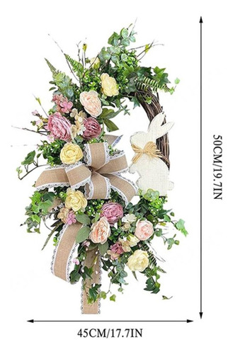 Corona De Flores De Pascua, Decoración De Pared, Puerta