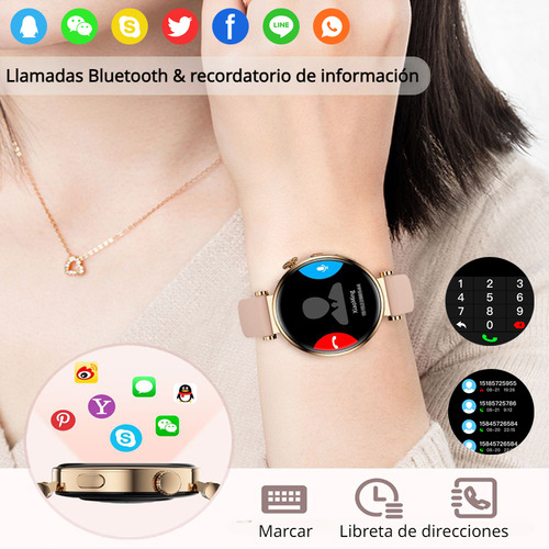 Gt4 Mini Reloj Inteligente Smartwatch Mujer Para Huawei 2024
