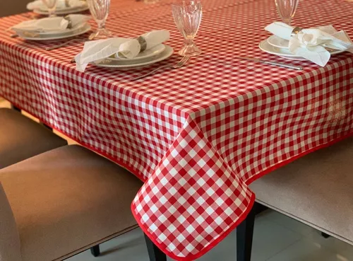 Renderização 3d De Uma Mesa Redonda Com Uma Toalha De Mesa Xadrez Vermelha  Em Um Fundo Branco Isolado, Toalha De Mesa, Mesa Vermelha, Toalha De Mesa  Imagem de plano de fundo para