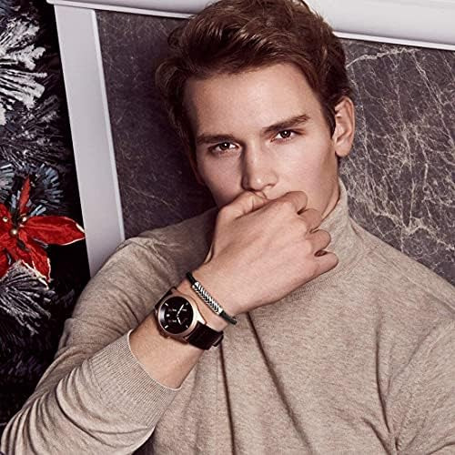 Carleen Destination Pulsera De Cuero Genuino Para Hombre Cue