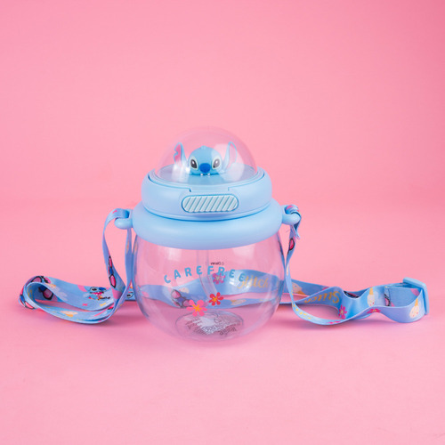 Miniso Cilindro Con Correa Disney Stitch Plástico Azul 800 M