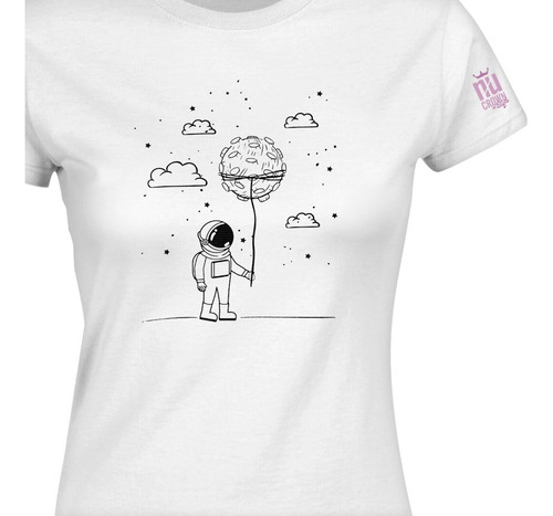 Camisetas Estampadas Mujer Blusa Dama Astronauta Dibujo Idk