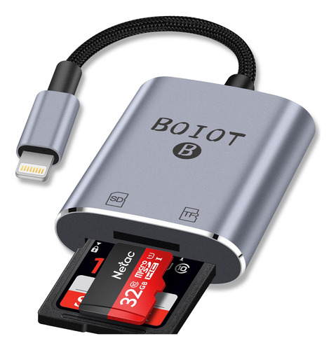 [mfi Certificado] Sd Card Reader Para iPhone iPad, Boiot Tra