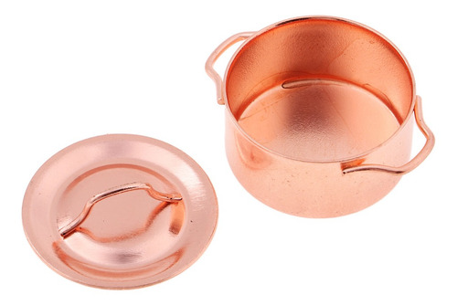 Imagen 4 de 11 de 3x Olla De Sopa De Metal Con Cubierta Para 1/12 Dollhouse