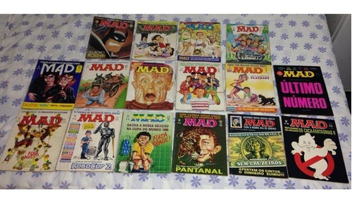 Lote 16 Revistas Mad Anos 90 Editora Record Ler Tudo $499,99