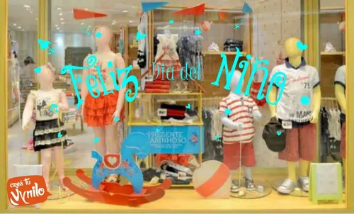 comprar Vinilo Decorativo Feliz Día Del Niño Vidriera Pared