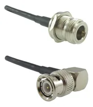 Comprar Cabo Descida 10 Metros Rgc-58 Bnc Macho 90° X N Fêmea Painel