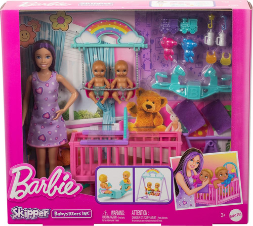 Barbie Skipper Guardería Accesorios, Bebés, Cuna, Columpio