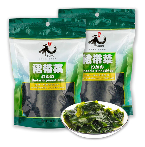 Materia Prima Wakame Algas Secas Cosechadas A Mano 60g 2 Uni