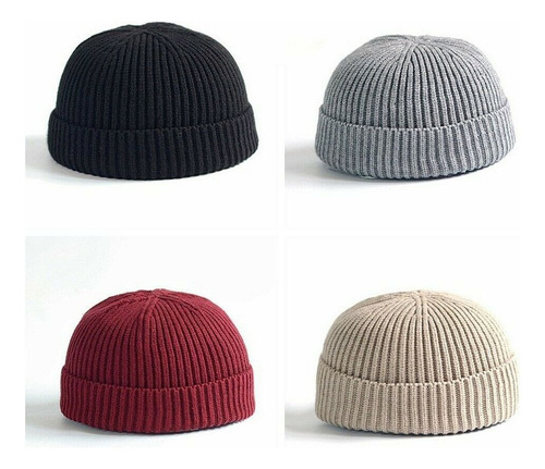 4 Gorro De Invierno Gorro De Punto Corto Para Hombre