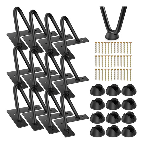 12 Pata Horquilla 4 Hierro Resistente Tocador Metal