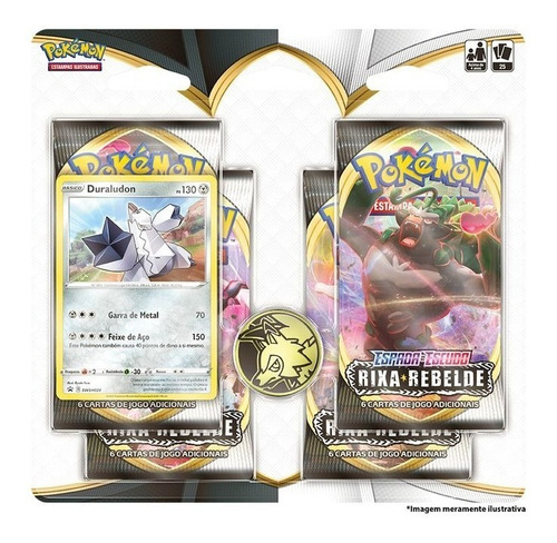 Kit Quadruplo Pack Pokemon Rayquaza Duraludon Espada Escudo