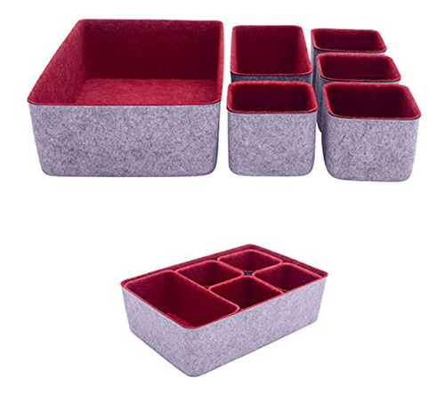 Teeo Felt Drawer Organizer Container Caddy Jewelry Tray Make