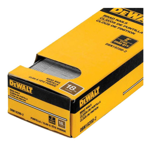Caja De 2500 Clavos De Puntilla 2 18ga Dewalt Dbn18200-2