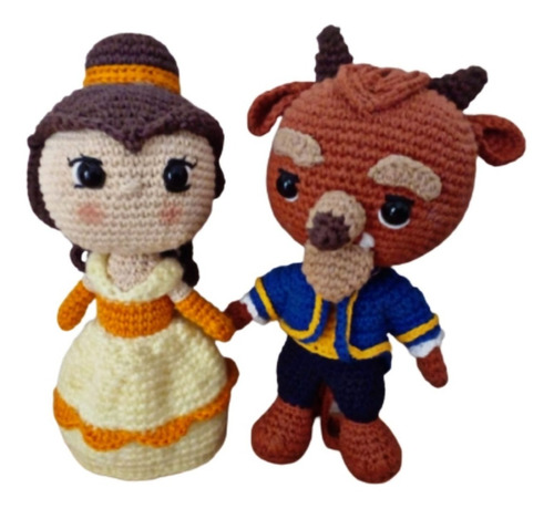 Amigurumi Muñeco Apego La Bella Y La Bestia Hechos A Mano