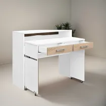 Comprar Escritorio Extensible Emilia Color Blanco Con Roble Rr