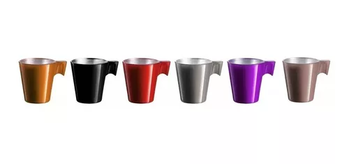 Set X6 Tazas Cafe Pocillo Nespresso Flashy Rosa Luminarc