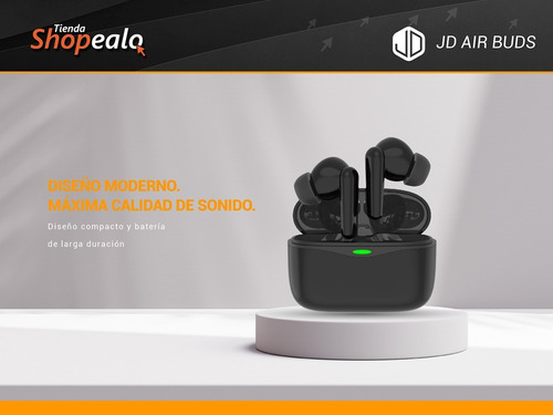 Imagen 3 de 8 de Auricular Inalambrico In Ear Bluetooth Jd Air Buds Negro Cta