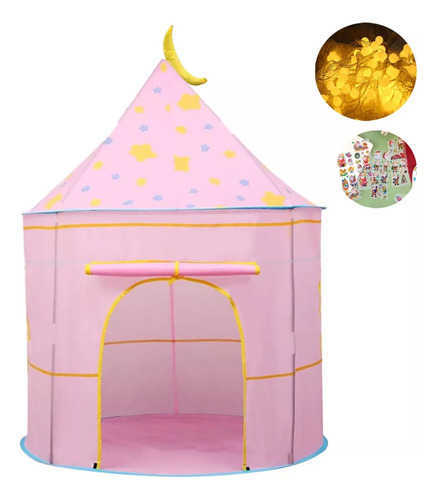 Casita Para Niños Niñas Carpa Castillo Princesa Juego Color Rosa
