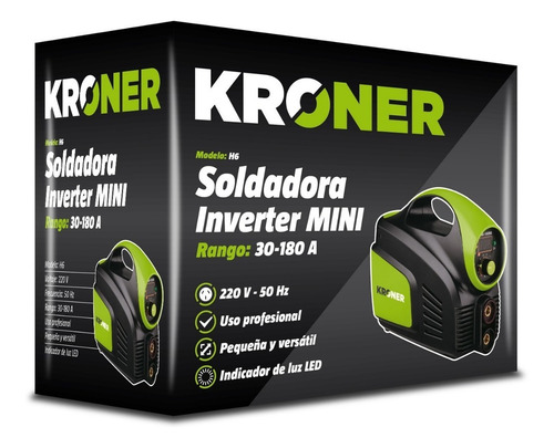 Soldadora Inverter Kroner 180 Amp-reales 220 Volts Premium